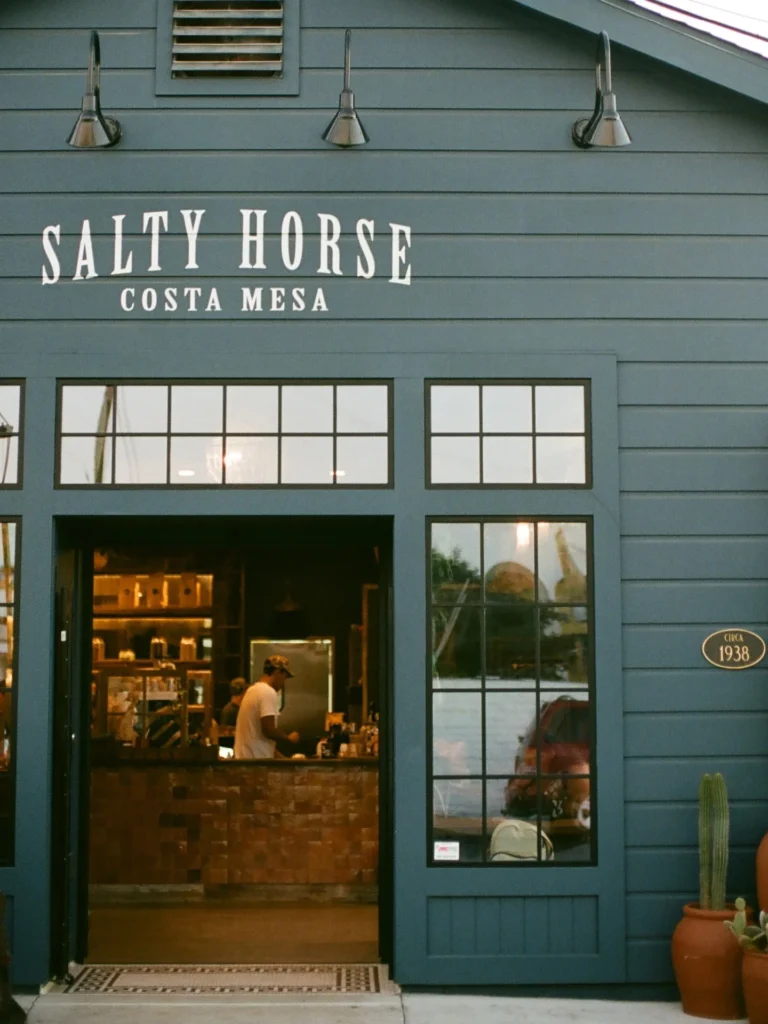 Four Horseshoes, One Philosophy A horseshoe design detail at Salty Horse's Costa Mesa restaurant